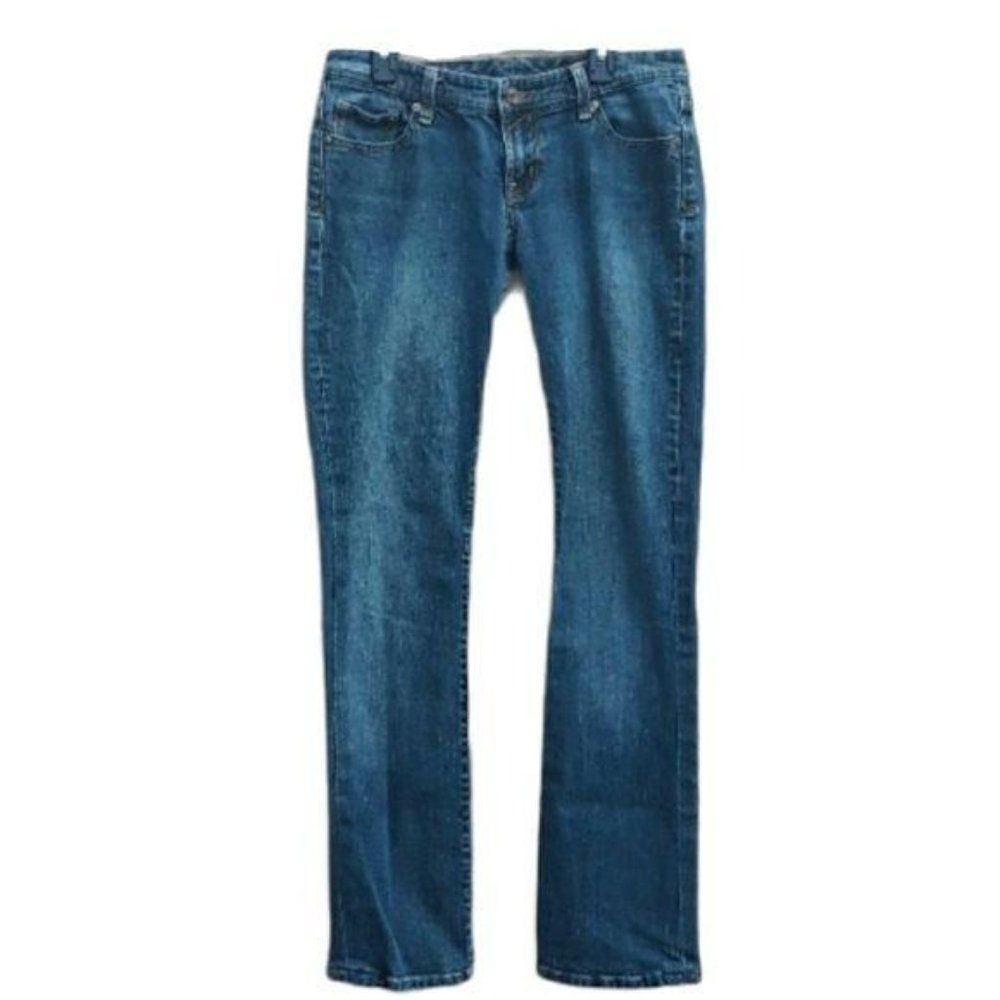 Seven7 Jeans Straight Leg Low‎ Rise Embroidered Pockets Size 28